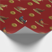 Papier Cadeau Pheasant, Grouse, Partridge,Christmas Gift wrap (Coin)