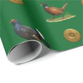 Papier Cadeau Pheasant, Grouse, Partridge,Christmas Gift wrap (Coin rond)