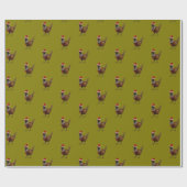 Papier Cadeau Pheasant pattern Christmas gift wrapping paper (Plat)