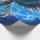 Papier Cadeau Phénix de l'Aube Saphir (Coin)