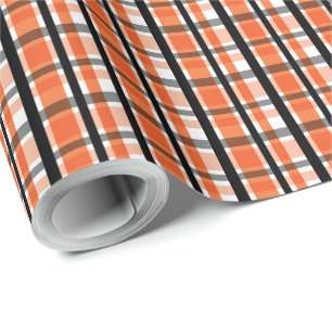 Papier Cadeau Philadelphie Ventilateur Sport Orange Noir Blanc P