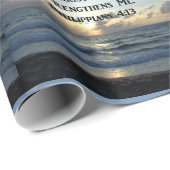 PAPIER CADEAU PHILIPPIENS INSPIRANTS 4:13 SCRIPTURE VERSE (Coin rond)