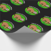 Papier Cadeau Philo-sloth-phical Funny Animal Sloth Pun Dark BG (Coin)