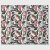 Papier Cadeau Philodendron rose Tropical Houseplants Motif (Plat)