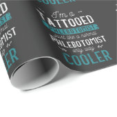 Papier Cadeau Phlébotomiste tatoué Tatouage encré Phlebotomie (Coin rond)