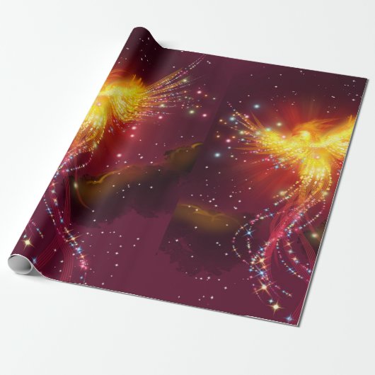 Papier Cadeau Phoenix en vol (Déroulé)