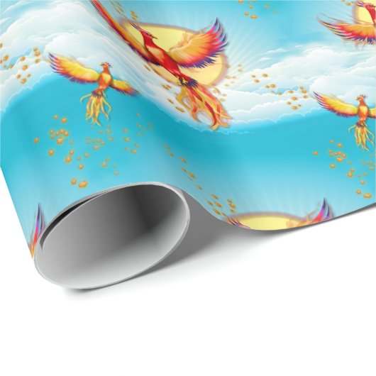 Papier Cadeau Phoenix - Levée d'oiseaux (Coin rond)