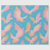 Papier Cadeau Phoenix Pastel Coloré Motif personnalisé (Plat)