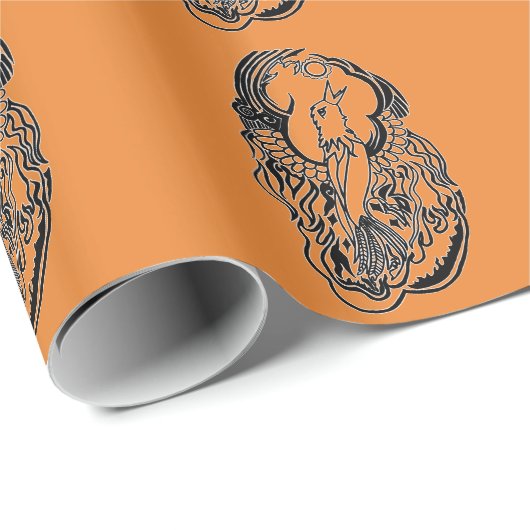 Papier Cadeau Phoenix Tattoo (Coin rond)