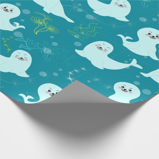 Papier Cadeau Phoques (Coin)