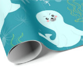 Papier Cadeau Phoques (Coin rond)