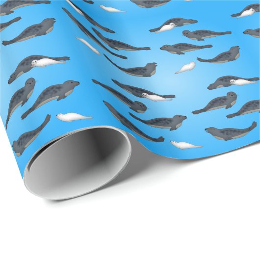 Papier Cadeau Phoques (Coin rond)