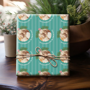 Papier Cadeau Photo avec photo Whimsical Holiday Berry Illustrat