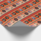 Papier Cadeau Photo Bold Bohemian Orange Black Gradient Annivers (Coin)