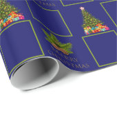 Papier Cadeau Photo Christmas Tree (Coin rond)