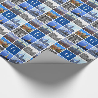 Papier Cadeau Photo Collage - 8 Image Sq
