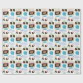 Papier Cadeau Photo Collage Nom 30e anniversaire (Plat)