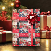 Papier Cadeau Photo Collage papier d'emballage de Noël