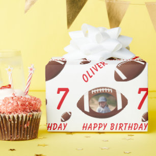 Papier Cadeau Photo de ballon de football américain Joyeux Anniv