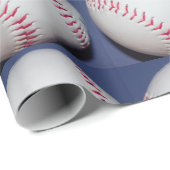 Papier Cadeau Photo de base-ball (Coin rond)