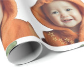 Papier Cadeau Photo de bébé (Coin rond)
