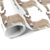 Papier Cadeau Photo de Burro à Donkey Cute (Coin rond)