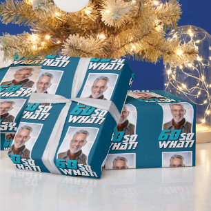 Papier Cadeau Photo de citation drôle de 60 ans et alors pour 60