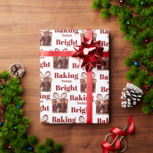 Papier Cadeau Photo de gâteaux de Noël personnalisés