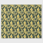 Papier Cadeau Photo de jonquilles (Plat)