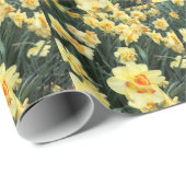 Papier Cadeau Photo de jonquilles (Coin rond)