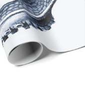 Papier Cadeau Photo de la marine Blue Octopus par Ernst Haeckel (Coin rond)