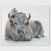 Papier Cadeau Photo de la neige de Buffalo (Plat)