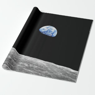 Papier Cadeau Photo de l'orbite lunaire de la montée de la Terre