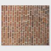 Papier Cadeau Photo de mur de briques (Plat)