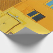 PAPIER CADEAU PHOTO DE MUR PEINT JAUNE ET BLANC (Coin)