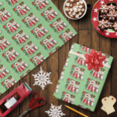 Papier Cadeau Photo de Noël annuelle du chat