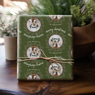 Papier Cadeau Photo de Noël fantaisiste - Calligraphie - Branche