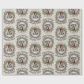 Papier Cadeau Photo de Noël Whimsical - Calligraphie - Branches (Plat)