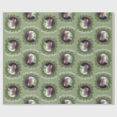 Papier Cadeau Photo de Noël Whimsical - Calligraphie - Branches (Plat)