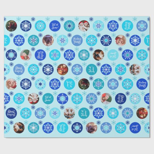 Papier Cadeau Photo de vacances Blue (Plat)