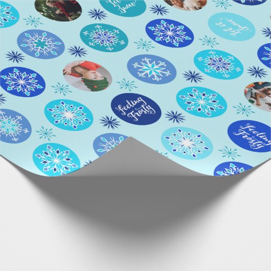 Papier Cadeau Photo de vacances Blue (Coin)