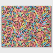 Papier Cadeau Photo des vers de gomme aigre (Plat)