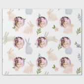 Papier Cadeau Photo du 1er anniversaire migre (Plat)