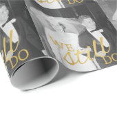 Papier Cadeau Photo du 50e anniversaire du Mariage - Nous le fai (Coin rond)