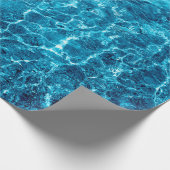 Papier Cadeau Photo d'une macro-bulle d'eau claire bleue (Coin)