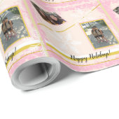 Papier Cadeau Photo encadrée, Monogramme (Coin rond)