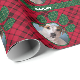 Papier Cadeau Photo et nom du chien personnalisé, mât animal d