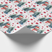 Papier Cadeau Photo Face Christmas Funny Snowman (Coin)