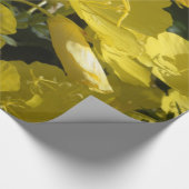 Papier Cadeau Photo Fleurs Jaunes, Papier d'enveloppement d'été (Coin)