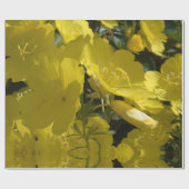 Papier Cadeau Photo Fleurs Jaunes, Papier d'enveloppement d'été (Plat)